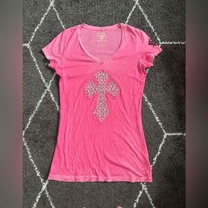 Velvet stone shirt from buckle size, large studded good condition war once pink